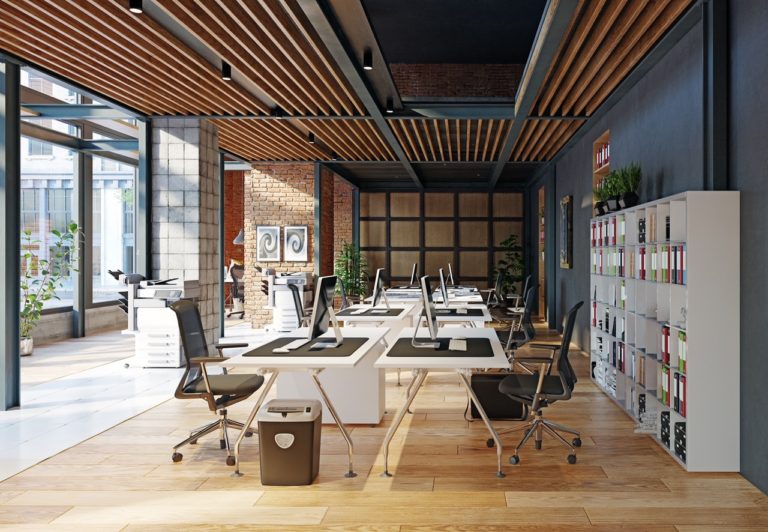 contemporary loft office